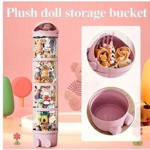 NIB! Tall Pretty Pink Stuffed Animal Storage Tower!